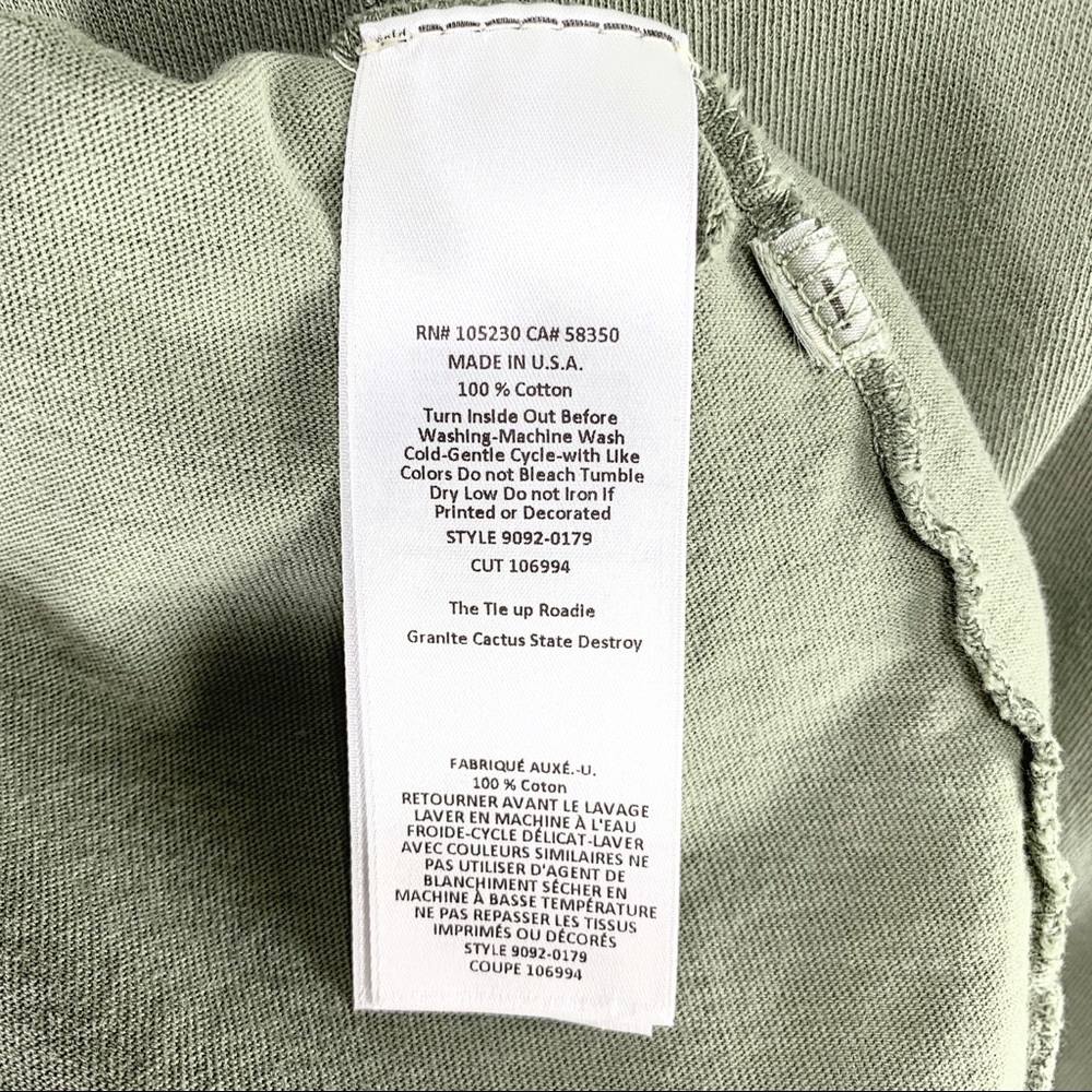 Current/Elliot "The Tie-Up Roadie Tee" Cactus - Picture 5 of 7
